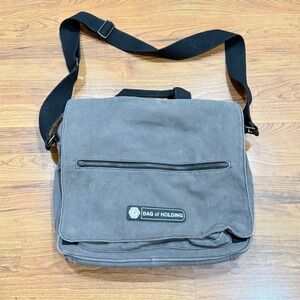 ThinkGeek Bag of Holding Grey Canvas Messenger Bag d20 Dungeons and Dragons D&D